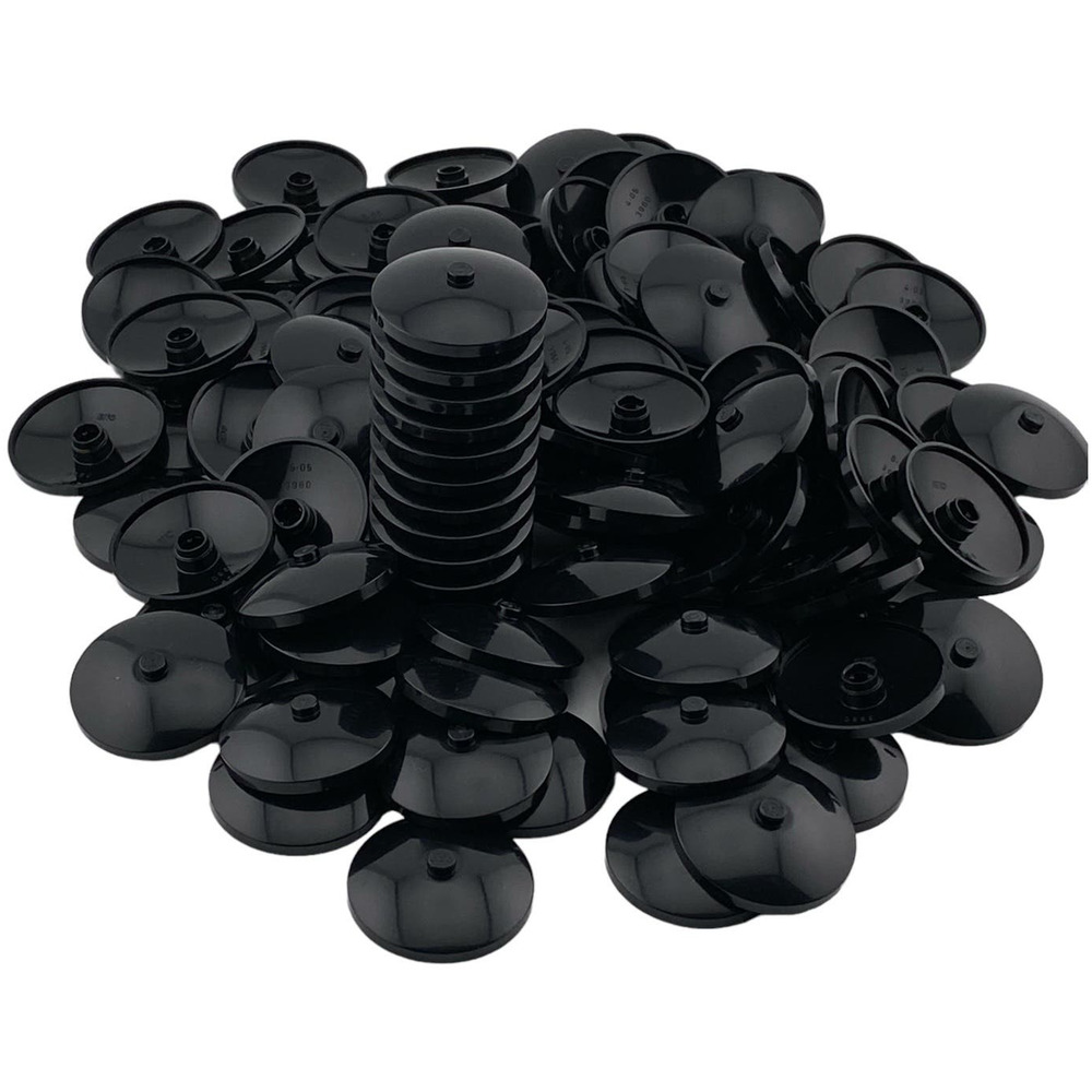 100 New LEGO Black 2x2 Round Plate Specialty Cap Slide Shoe Bulk Parts Lot 2654